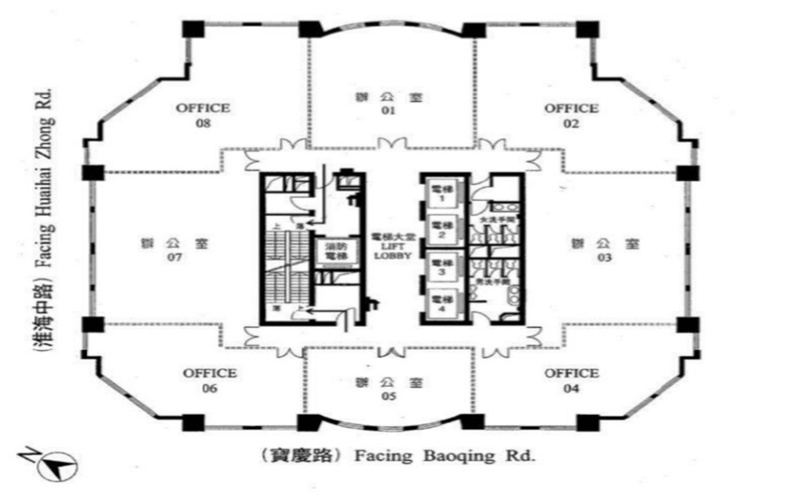 瑞丽大厦楼层平面图